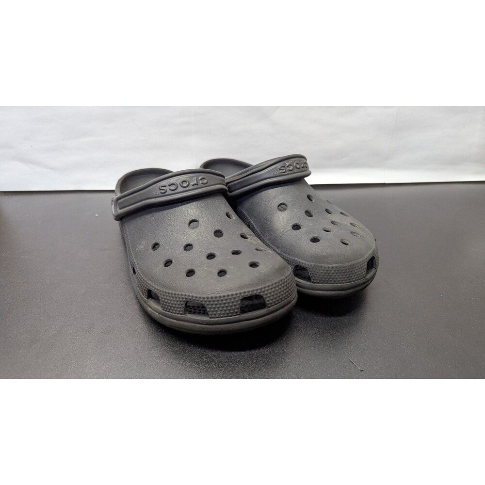 Crocs Unisex Classic Clogs BLACK 10001-001 US Men's 8 Women's 10 Comfortable